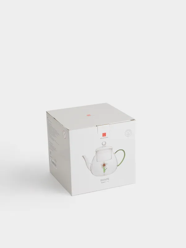 Чайник заварочный, 1 л, стекло Б, зеленая ручка, Нарцисс, Shape, image-5