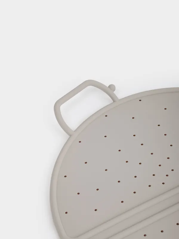 Крышка-рассекатель для сковород, 31 см, складная, силикон, серо-коричневая, Soft kitchen, image-1