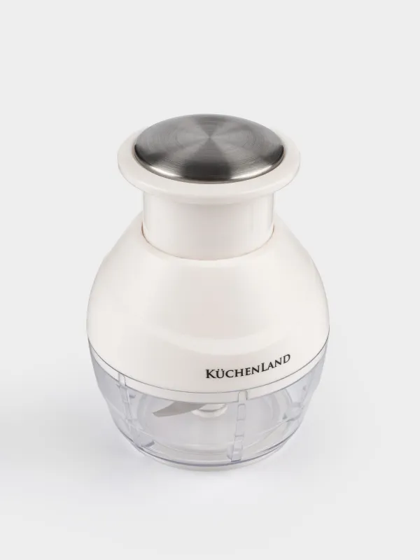 Измельчитель-блендер, 12 см, механический, пластик/сталь, молочный, Soft kitchen, image-3