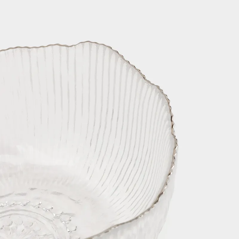 Пиала, 13х6 см, стекло Р, с серебристым кантом, Argos silver, image-3