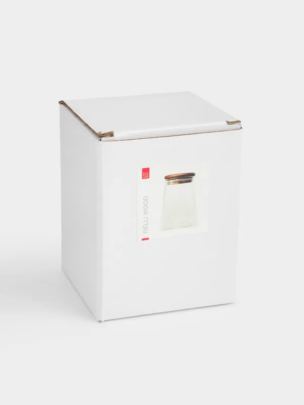 Банка для сыпучих продуктов, 550 мл, стекло/дерево, Relli wood, image-3