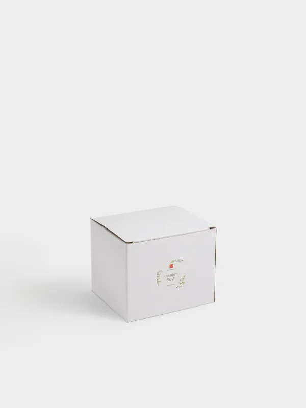 Конфетница, 14х12 см, 410 мл, керамика D, молочно-золотистая, Кролики в корзине, Rabbit gold, image-4