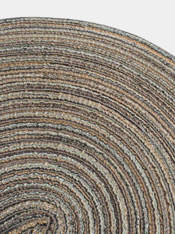 Салфетка под приборы, 30x45 см, полиэстер, овальная, серо-коричневая, Rotary, image-2