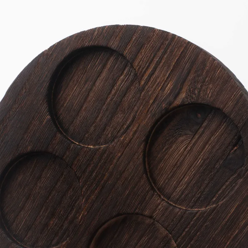 Стопка для водки, 80 мл, 4 шт, на подставке, стекло/металл/дерево, Орел и звери, Lux elements decor, image-4