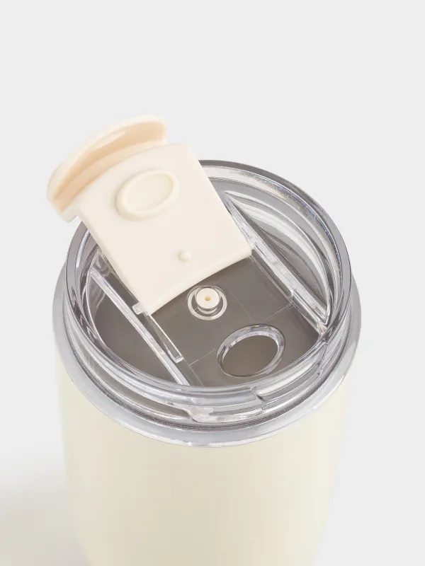 Термокружка, 320 мл, сталь/пластик, бежевая, Country, image-2