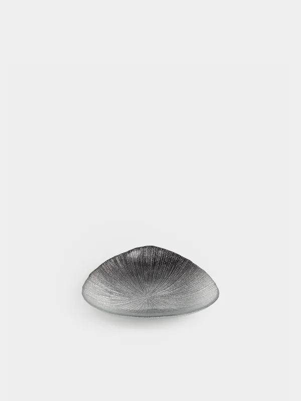 Тарелка десертная, 16 см, стекло, серебристо-серая, Angle, image-1