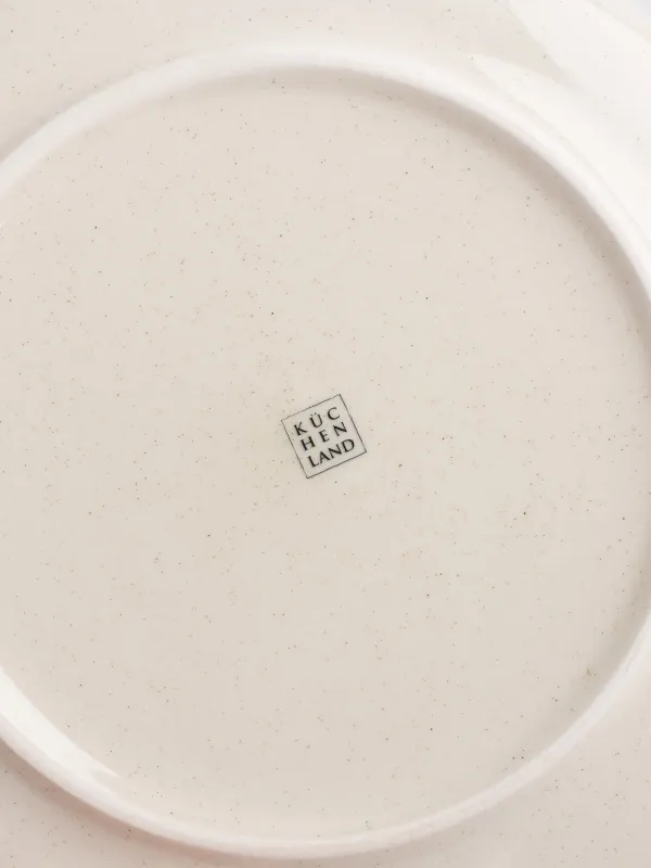 Тарелка обеденная, 28 см, керамика R, бежевая, в крапинку, Speckled glaze, image-4