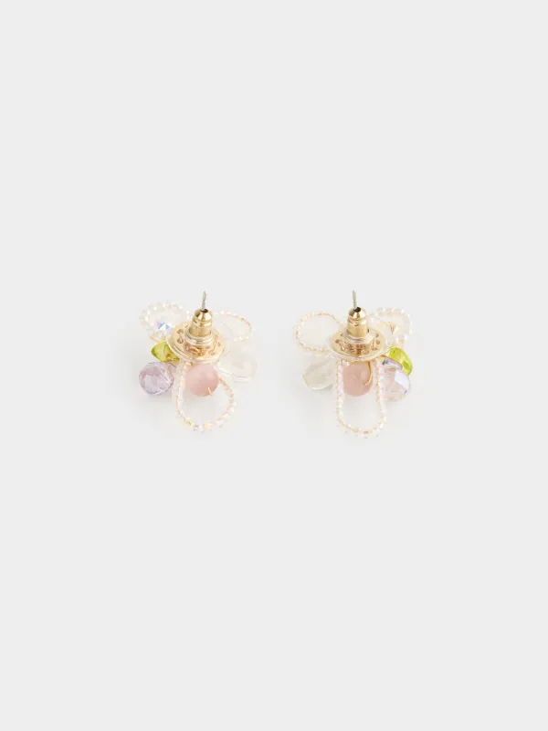 Серьги-пусеты, Pearl color, image-2