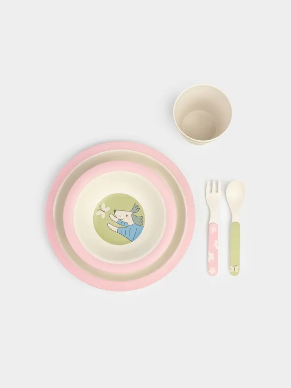 Набор посуды, бамбук, Pretty friends, image-1