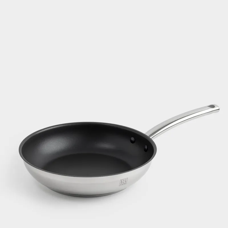 Сковорода, 24 см, с покрытием, сталь, Silver Stone