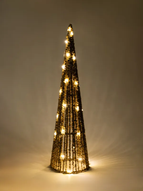 Ель-конус, 60 см, с подсветкой, Frosty sparks, image-3