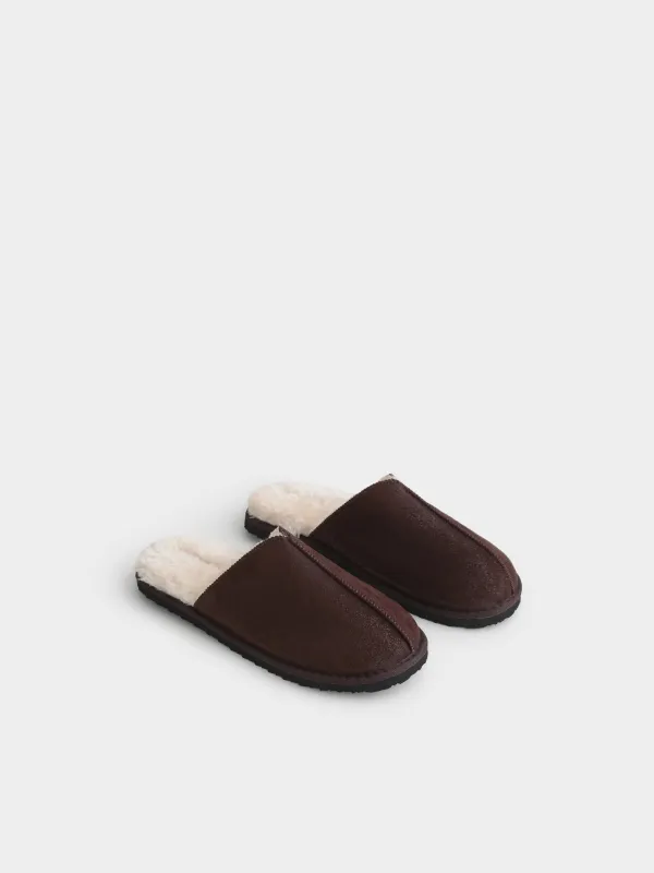 Тапочки из искусственной замши с меховой стелькой Suede, image-4