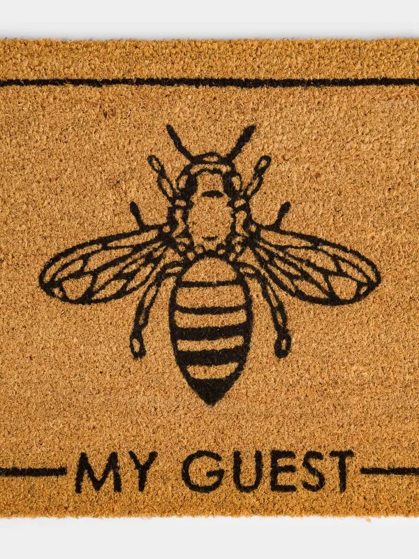 Коврик придверный, 45x75 см, кокос, бежевый, My guest, Honey, image-1