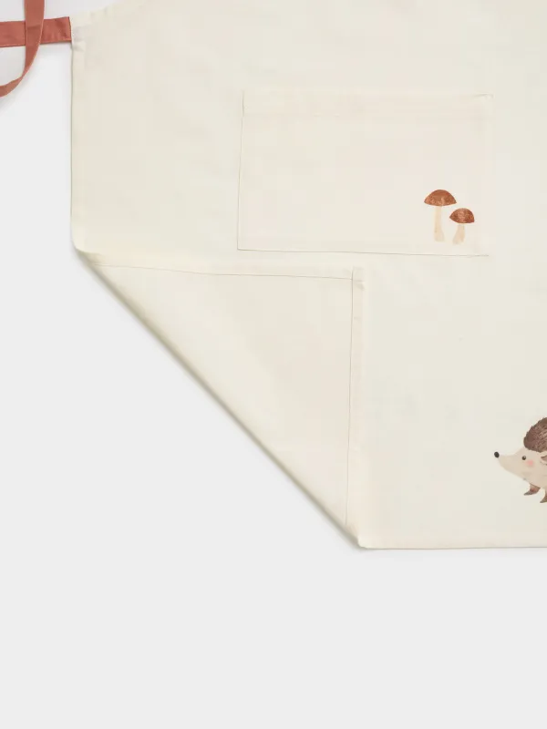 Фартук, 65х85 см, хлопок, бежевый, Еж с яблоком, Hedgehog apple, image-4