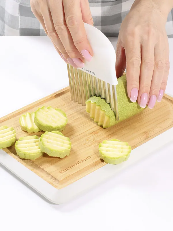 Нож для фигурной нарезки, 14 см, с волнистым лезвием, сталь/пластик, кремовый, Regular, image-3