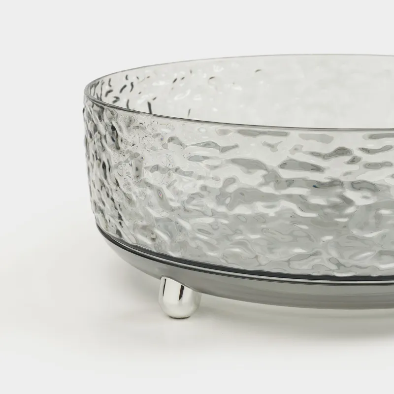 Органайзер для косметики, 23х9 см, на ножках, вращающийся, пластик, серый, Renaissance clear, image-3