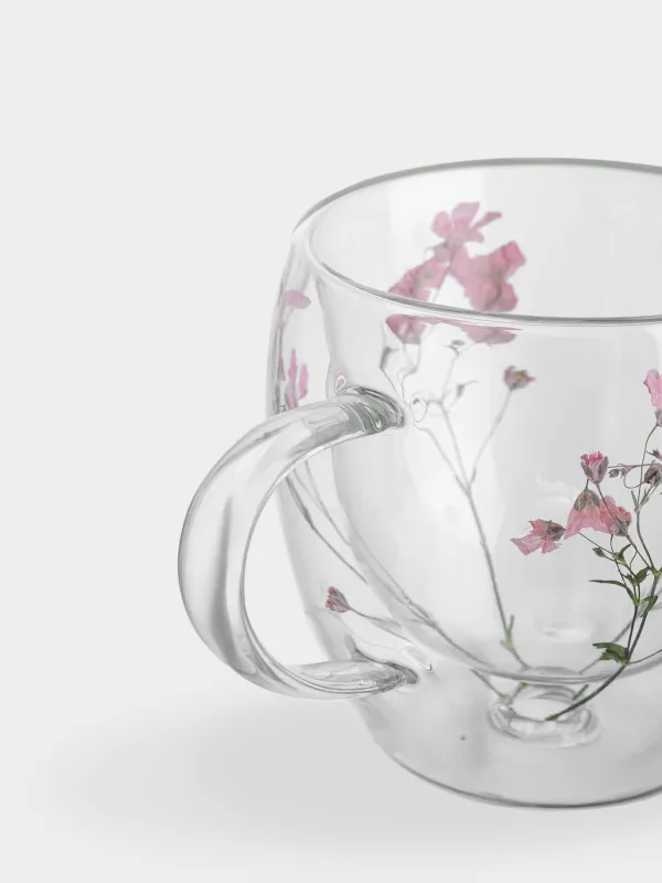 Кружка, 250 мл, 2 шт, стекло Б, с сухоцветами внутри, Air decor, image-3