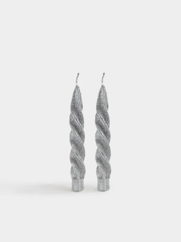 Свеча, 19 см, 2 шт, тонкая, Спираль, Spiral shape, image-0