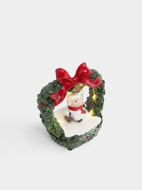 Статуэтка с подсветкой, 7х14 см, Овечка, Christmas style, image-1