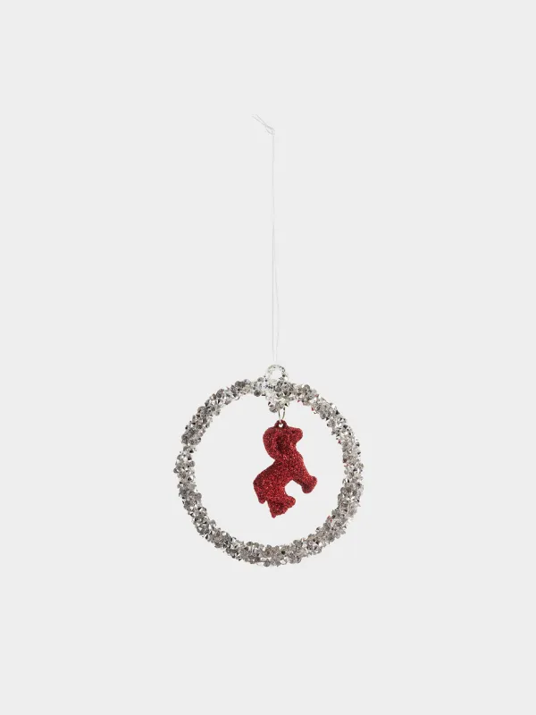 Игрушка елочная, 8 см, Овечка в кольце, Figure sparkle, image-0