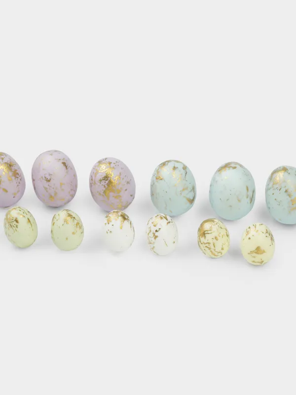 Яйца декоративные, 3 см, 12 шт, в сетке, пенопласт, Перепелиные яйца, Easter decor, image-2