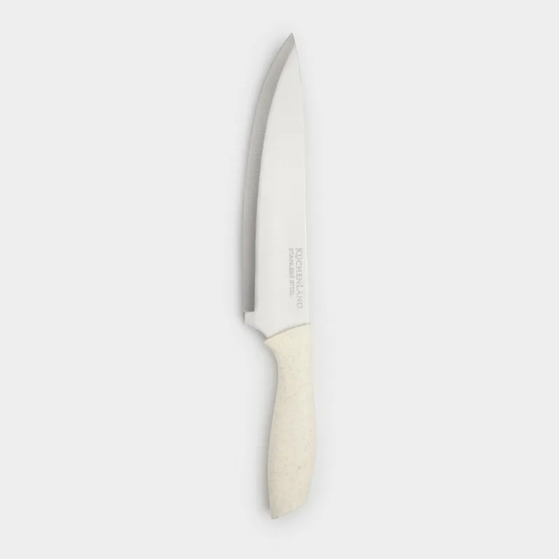 Нож поварской, 20 см, сталь/пластик, молочный, Speck-light