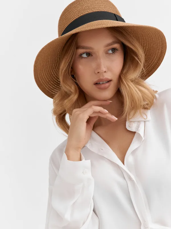 Шляпа, 57 см, единый размер, целлюлоза/полиэстер, песочная, Banjo, image-2