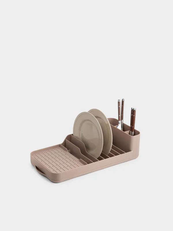 Сушилка для посуды, 44х22 см, пластик, бежевая, Galori, image-4