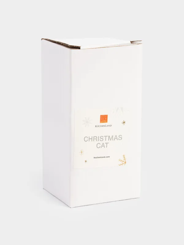 Статуэтка, 13 см, фарфор, Christmas cat, image-5