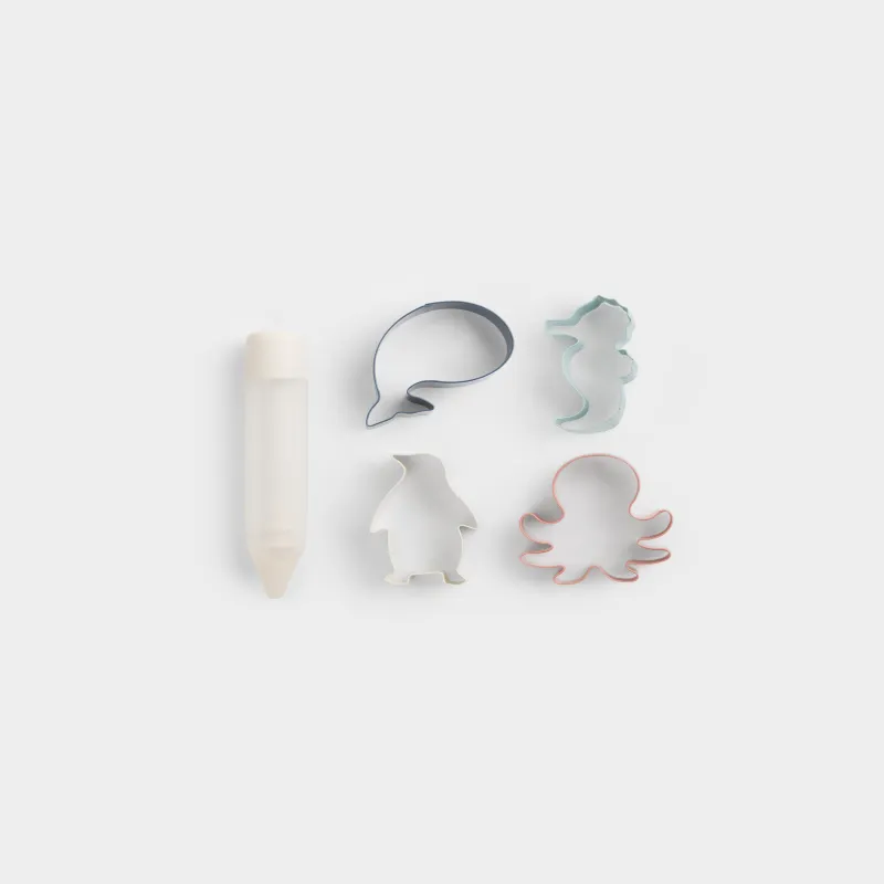 Набор для выпечки, 5 пр, карандаш/формы, пластик/силикон/сталь, Морские жители, Bakery, image-1