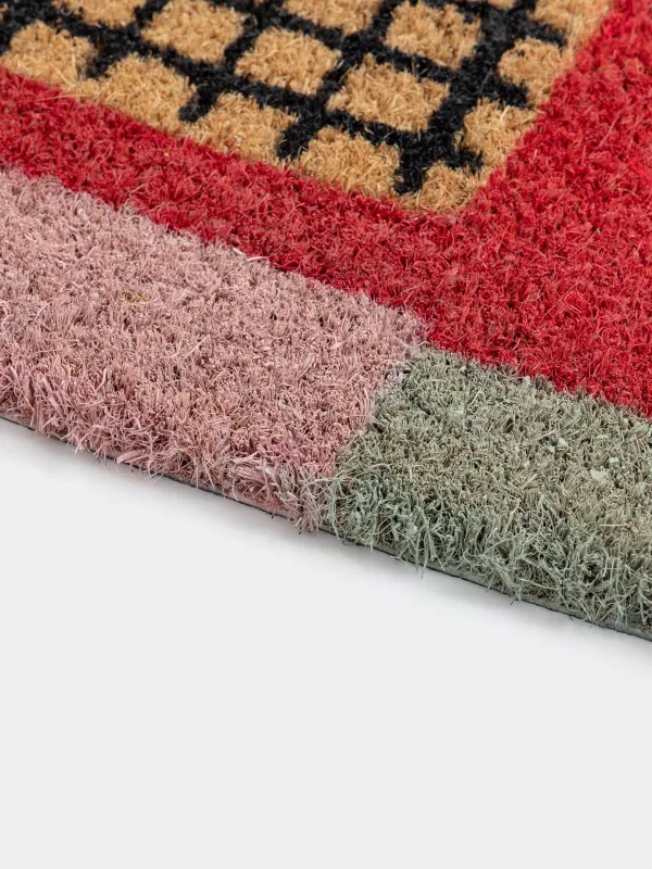 Коврик придверный, 40х80 см, Машина с елкой, Red car, image-3