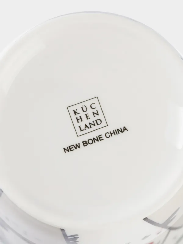 Кружка, 420 мл, фарфор N, белая, Коты в шапках, Cat, image-5