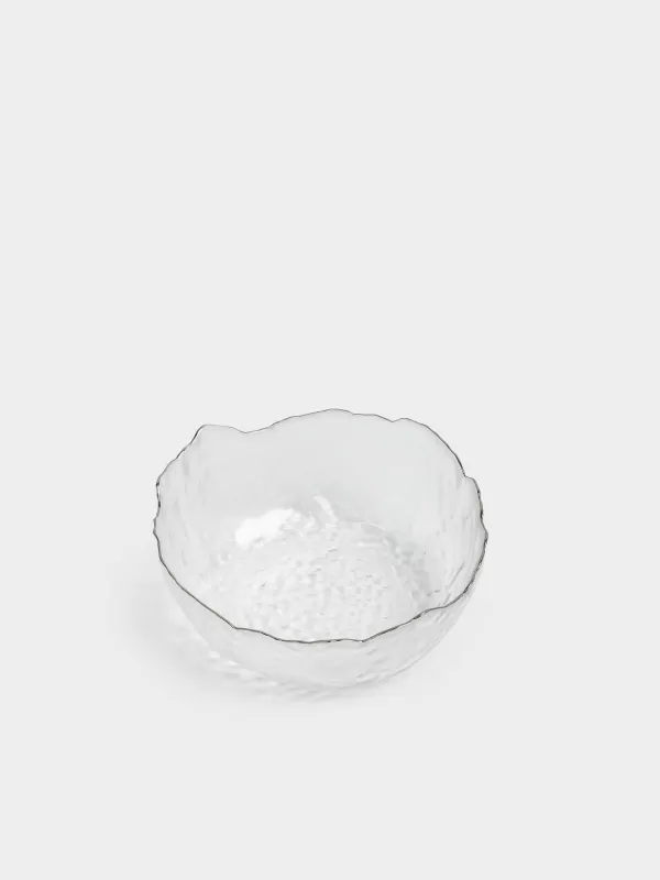 Салатник, 20х9 см, с серебристым кантом, Nautilus silver, image-1