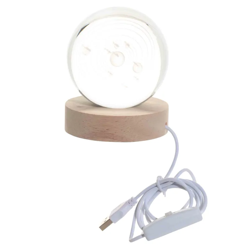 Светильник декоративный, 10 см, стекло/дерево, Планеты, Illumination, image-2