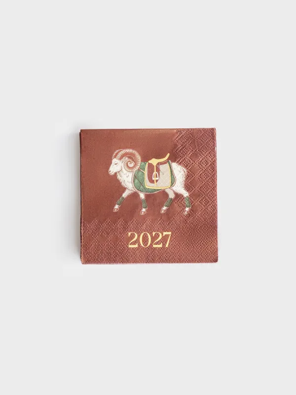 Салфетки бумажные, 21х21 см, 20 шт, Баран в амуниции, Warsheep, image-0