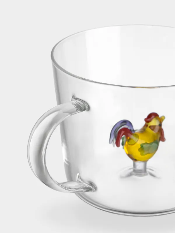 Кружка, 480 мл, стекло Б, Петух, Shape, image-3