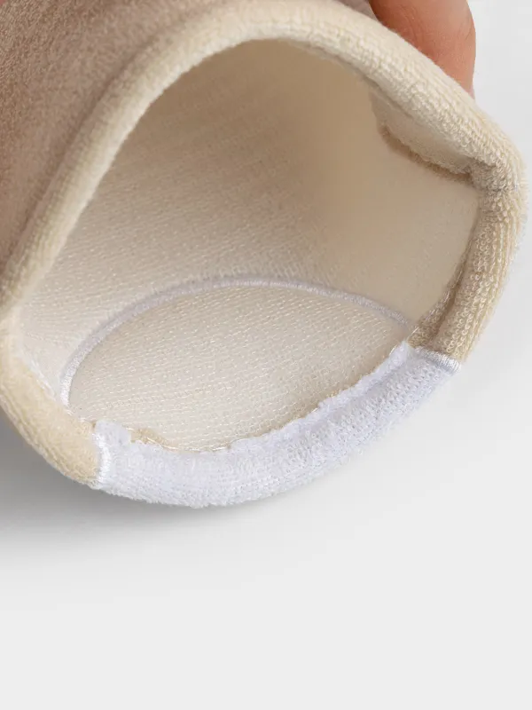 Мочалка-варежка для мытья тела, 20х17 см, детская, полиэстер, бежево-белая, Кошка, Cat, image-4