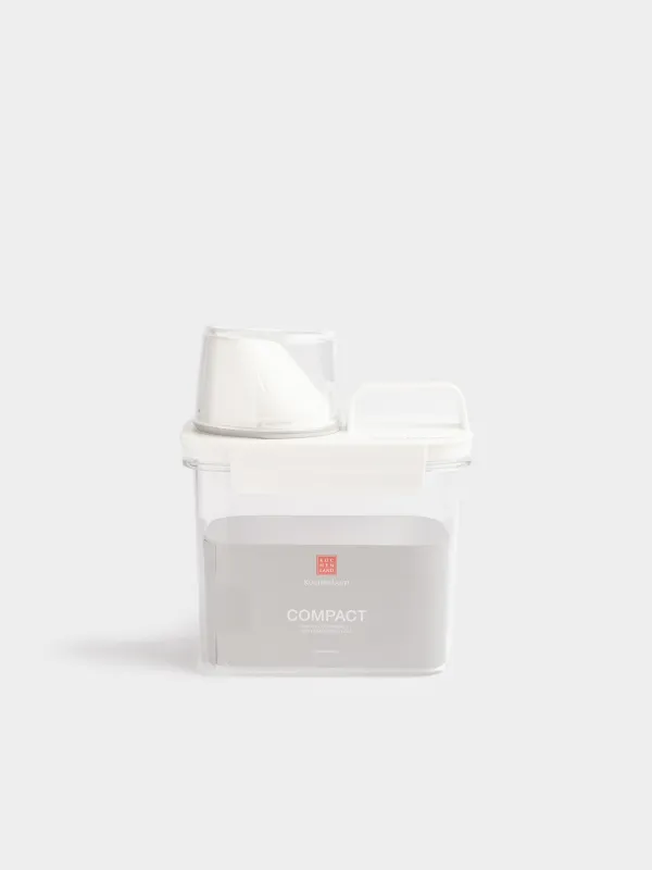 Контейнер для стирального порошка, 1,1 л, с мерником, пластик, белый, Compact, image-6