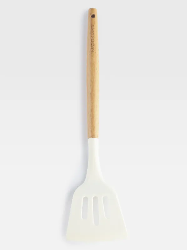 Набор кухонных принадлежностей, 5 пр, в подставке, дерево/силикон, молочный, Weekend, image-2