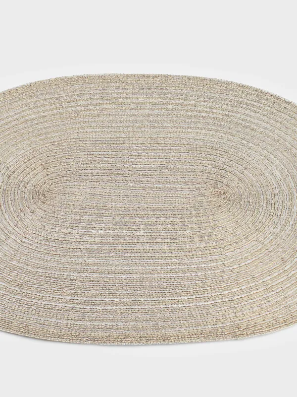 Салфетка под приборы, 30х45 см, полиэстер, овальная, золотистая, Rotary shine, image-2