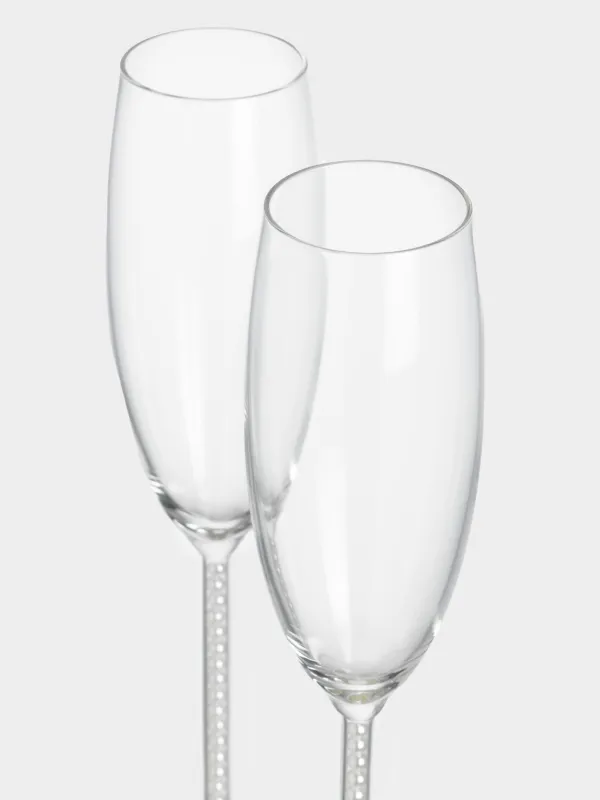 Бокал для шампанского, 2 шт, с жемчужинами, Crystal pearl, image-1
