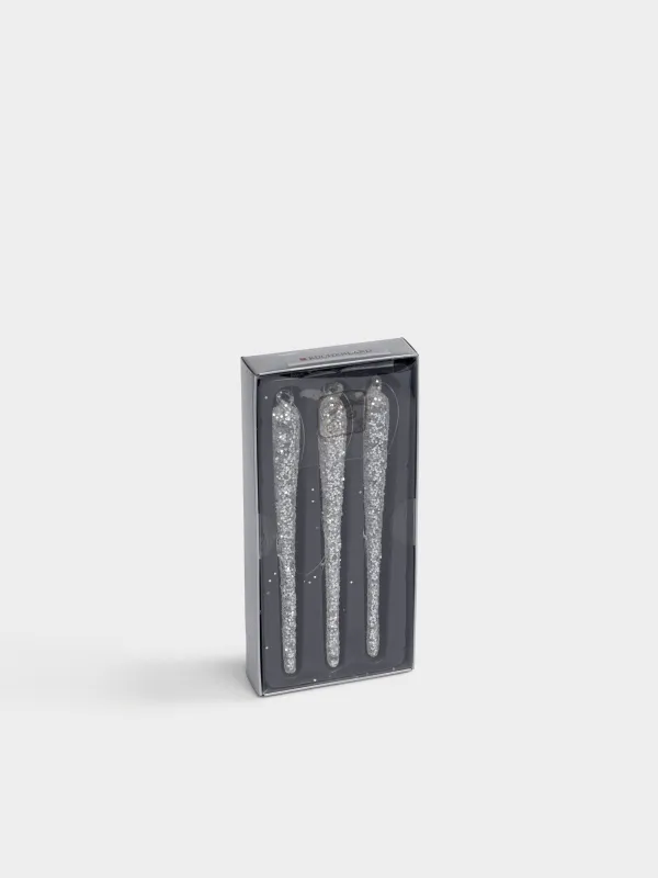 Игрушка елочная, 15 см, 3 шт, Сосулька, Ice crystal, image-3