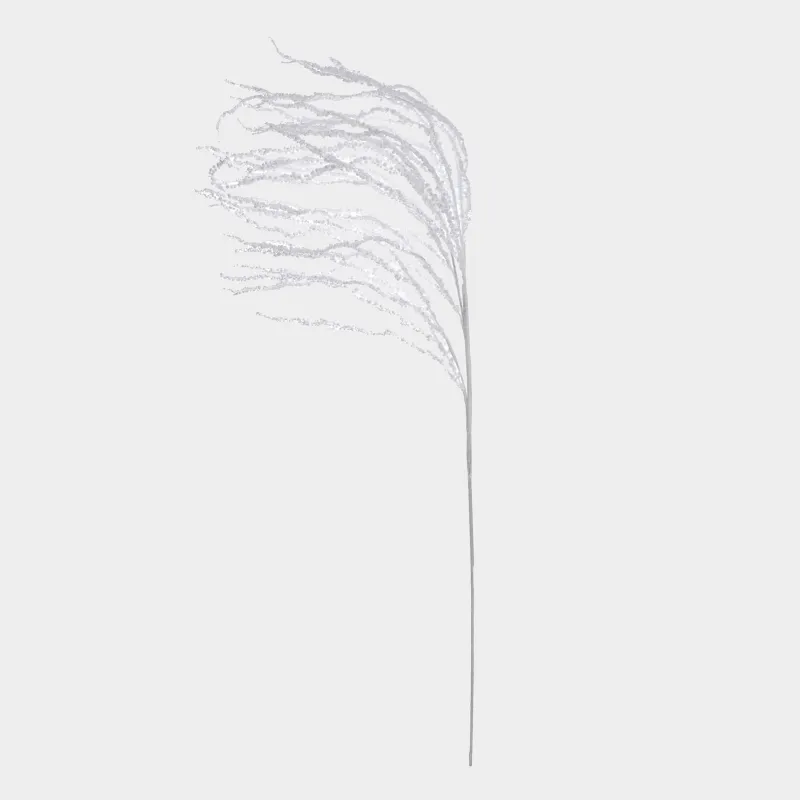 Ветка декоративная, 65 см, пенопласт/пластик, Снежные ягоды, White berry