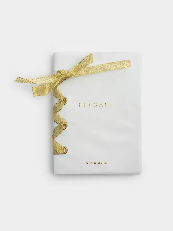 Блокнот для записей, 13х18 см, 80 л, с лентой, ПВХ, молочный, Elegant, Stationery, image-0