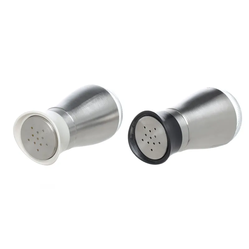 Набор для соли и перца, 16 см, на подставке, сталь/стекло, черный/бежевый, Classic, image-3