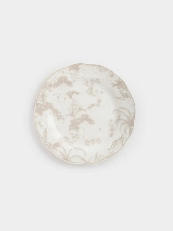 Тарелка закусочная, 19 см, 2 шт, фарфор P, бело-бежевая, Джунгли, Tropical, image-3