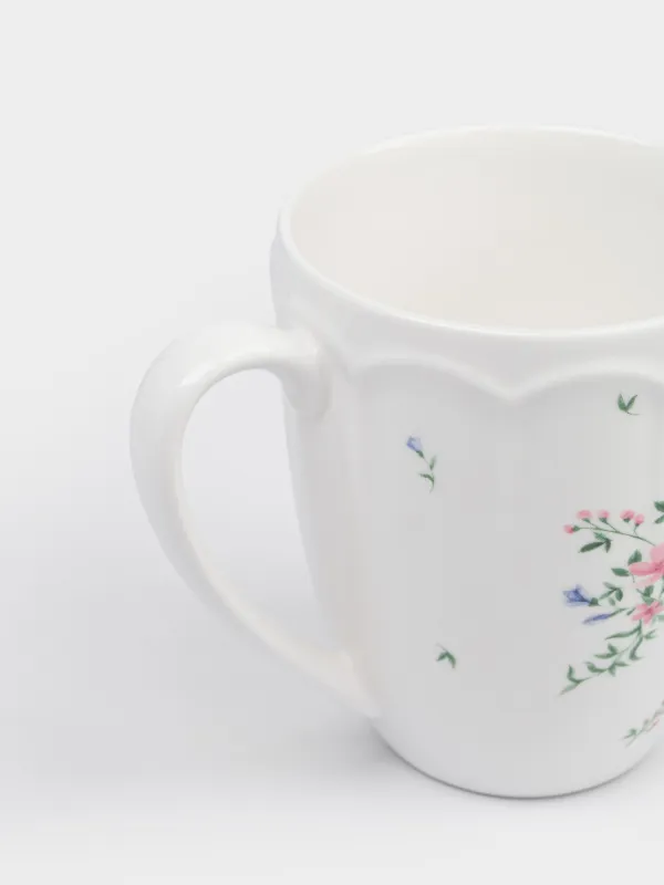 Кружка, 380 мл, 2 шт, фарфор N, белая, Нежные цветы, El floria, image-3