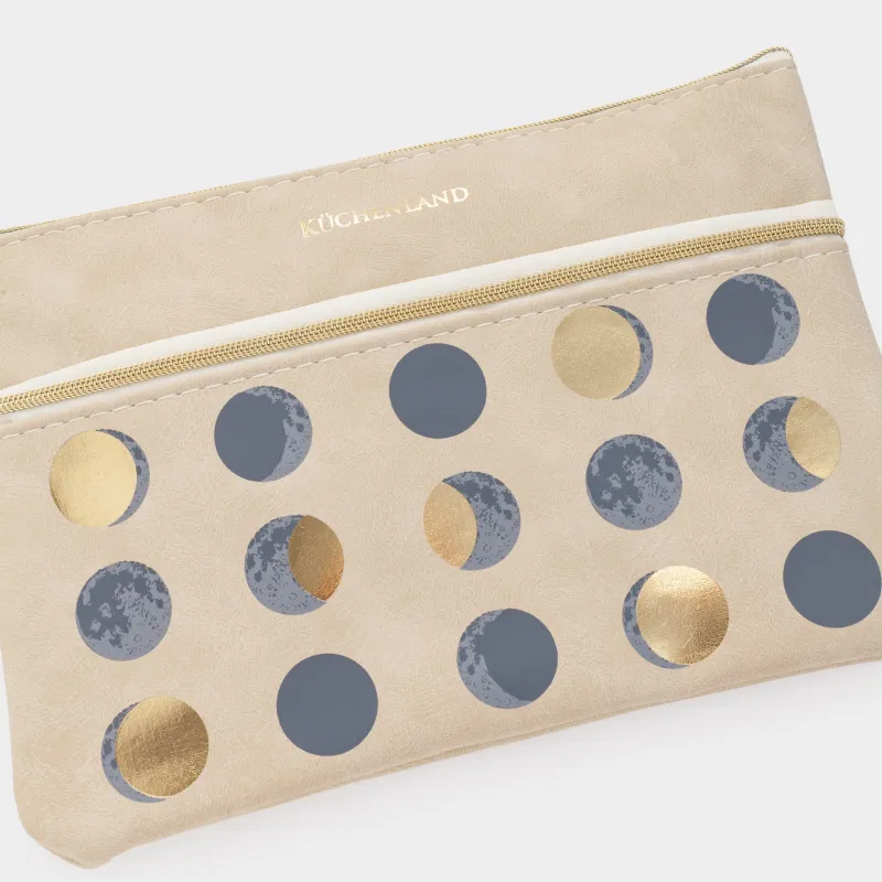 Пенал, 21х14 см, 2 отд, полиуретан, пудровый, Луна, Eclipse, image-5