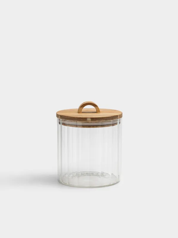 Банка для сыпучих продуктов, 1 л, Camellia wood, image-0
