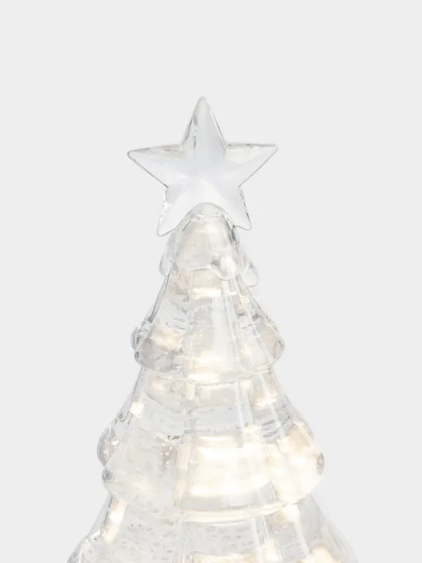 Снежный фонарь, 30 см, с подсветкой, Ель, Silver style, image-2